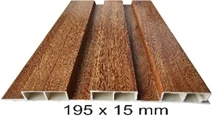 Pharaon 3-Groove Low Fluted Panel 195x3000x15mm cross section
