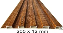 Pharaon 5-Groove Low Fluted Panel 205x3000x12mm cross section