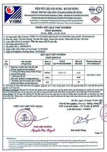 Pharaon flame spread test report to ISO 9239-1:2010 issued by VIBM, page 1