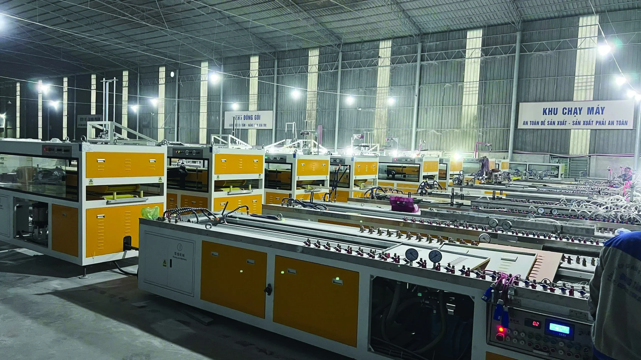 Pharaon PVC and WPC wall panel factory production line in Vietnam